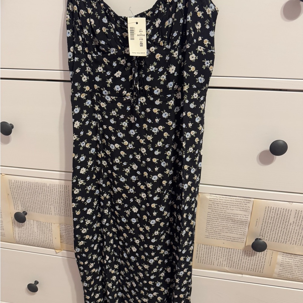 Floral Black Dress